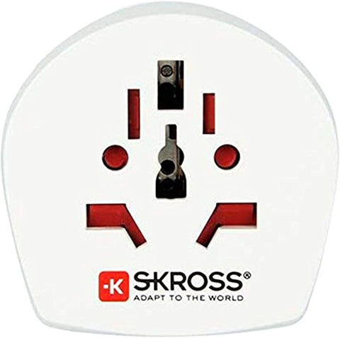 KROSS Country Travel Adapter - World to Europe - white